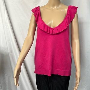 Women’s large hot pink sweater, tank top. By Sophia Vergara.